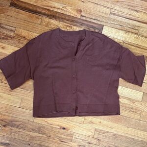 Brown Button-Up Cardigan